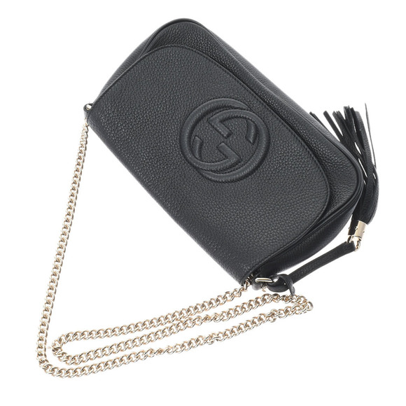 Gucci Soho Chain Black Leather Shoulder Bag - Picture 3 of 15